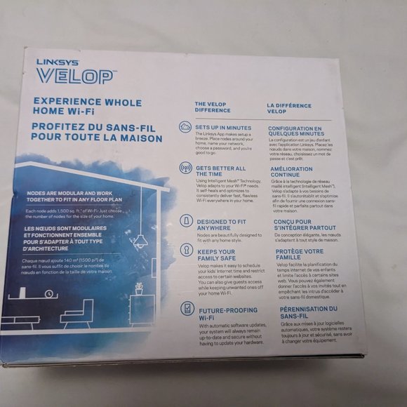 Linksys Velop AC1300 802.11ac Whole Home Mesh Wi-Fi System MU-MIMO 1 Pack White - Picture 9 of 13